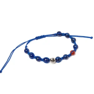 Barbarulo Napoli Armband „Blue Love" Mit Blauen Steinen Und Knopf Aus Sterlingsilber Outlet