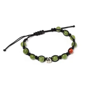 Barbarulo Napoli Armband „Green Love" Mit Grunen Steinen Und Knopf Aus Sterlingsilber Best