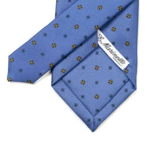 E. Marinella Blau Gemusterte Seidenkrawatte Cheap