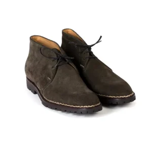 Saint Crispin's Bootstee „Chukka Vibram-Norvegese" Aus Dunkelgrunem Rauleder Pur Sale