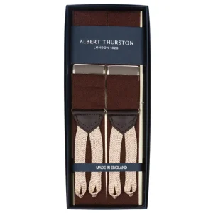 Albert Thurston Braune Hosentrager „Rigid Plain" Zum Knopfen Cheap