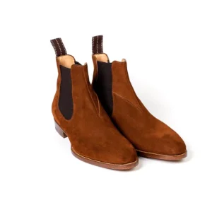 Saint Crispin's Chelsea-Stiefel Aus Braunem „Hunting"-Wildleder Best