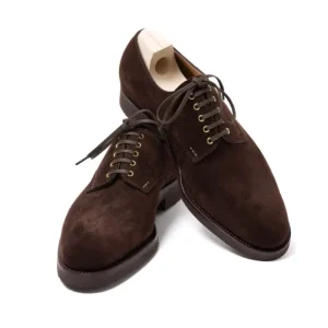 Saint Crispin's Derby „Blucher" Aus Dunkelbraunem Wildleder Reine Handarbeit Cheap