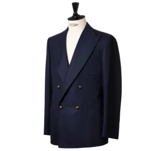 Cesare Attolini Dunkelblauer Blazer „Club Oro" Aus Wollflanell Von Fox Brother'S Fashion