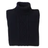 William Lockie Dunkelblauer Rollkragenpullover „Alain Aran-Cable" Aus 6-Lagigem Lambswoo Flash Sale