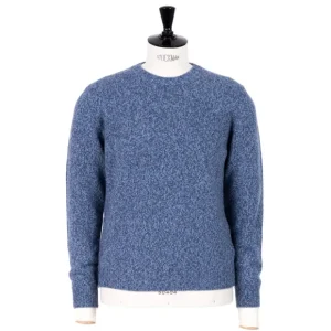 Fedeli Exklusiv Bei Michael Jondral: Denim Blue Scottish 3-Ply Mouline Cashme Best Sale