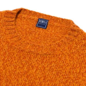 Fedeli Exklusiv Bei Michael Jondral: Orange Scottish 3-Ply Mouline Cashmere S New