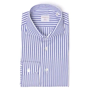 Borriello Gestreiftes Hemd Aus Reiner Baumwolle „Jermyn Stripe" Handgefertigt Cheap