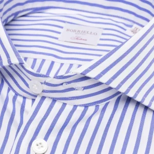 Borriello Gestreiftes Hemd Aus Reiner Baumwolle „Jermyn Stripe" Handgefertigt Best Sale