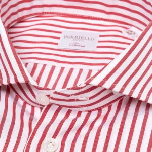 Borriello Gestreiftes Hemd Aus Reiner Baumwolle „Jermyn Stripe" Handgefertigt Online