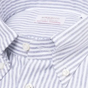 Borriello Gestreiftes Sportshirt Aus Reiner Baumwolle „New Ivy-League