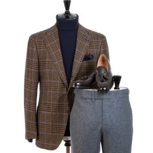 Cesare Attolini Graue Hose „Fox Flannel