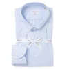 Borriello Hellblaues Hemd „Royal Oxford" Mit Button-Down-Kragen Und Tonnenmanschette Sale