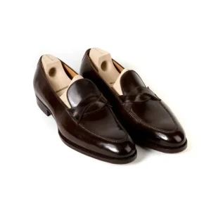 Saint Crispin's Limitierte Auflage: Loafer „Curved Strap" Aus Original Horween Shell Cordovan New