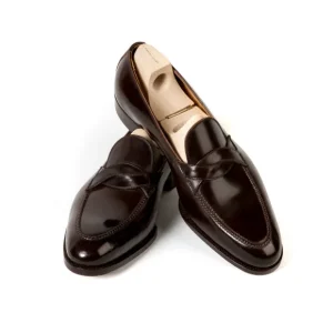 Saint Crispin's Limitierte Auflage: Loafer „Curved Strap" Aus Original Horween Shell Cordovan New