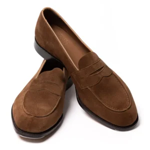 Edward Green Limitierte Auflage: Penny Loafer „Unlined Harrow" Aus Italienischem Kalbswildleder - Best Sale