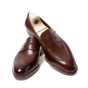 Saint Crispin's Loafer „Dress Penny" Aus Braunem Kalbsleder Komplett Von H Outlet