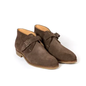 Saint Crispin's Monk-Stiefelette Aus Braunem Wildleder Discount