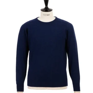 William Lockie Pullover „Leven Crew" Aus Reiner Geelong-Lammwolle 2-Lagig New