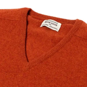 William Lockie Pullover „Leven Vee" Aus Reiner Geelong-Lammwolle 2-Lagig Sale