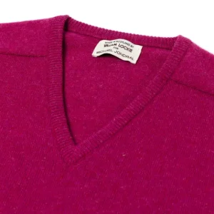 William Lockie Pullover „Leven Vee" Aus Reiner Geelong-Lammwolle 2-Lagig Hot