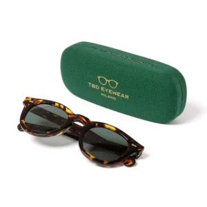 TBD BRILLEN Sonnenbrille „Donegal Havana" Mit Grunen Glasern Handgefertigt Fashion