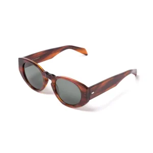 TBD BRILLEN Sonnenbrille „Madras Havana" Mit Grunen Glasern Handgefertigt Store