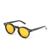 TBD BRILLEN Sonnenbrille "Welt Black" Mit Safrangelben Glasern - Handarbeit Discount