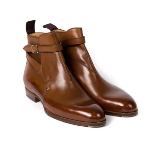 Saint Crispin's Stiefel „Jodhpur" Aus Braunem Kalbsleder Reine Handarbeit Clearance