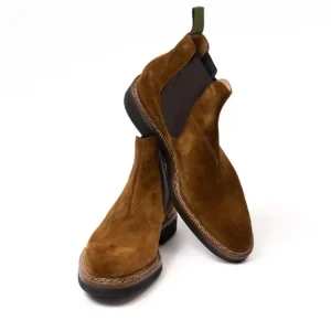 Saint Crispin's Stiefel „Winter Chelsea" Aus Dunkelbraunem Wildleder Reine Handarbeit Shop